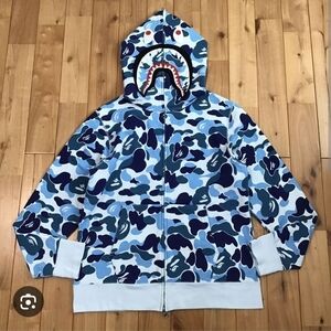 Bape Multi-Blue Camo Zip-Up Hoodie
